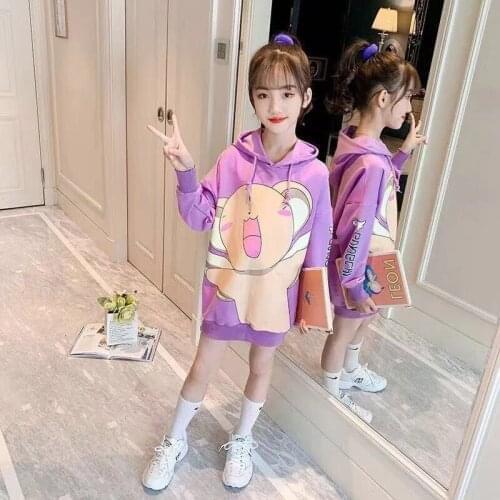 2021 New Fashion Spring Autumn Tops Hoodies Girls Sweatshirts Coat Kids Outwear Teenager Children Clothes High Quality
