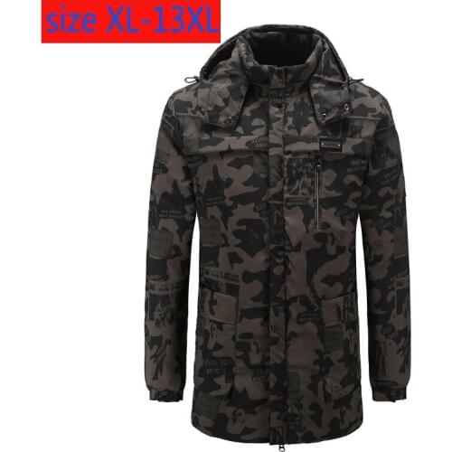 New arrival camouflage Down Jacket Hoodie Men Fashion Thick Casual super large coat plus size XL-6XL7XL8XLXL10XL11XL12XL13XL