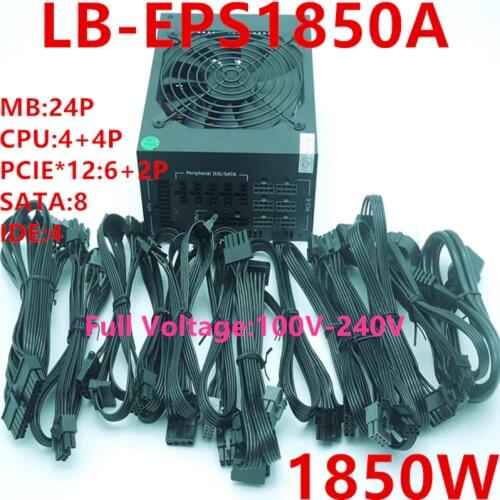 New PSU For LeyBold Video Card Power Supply 1850W Power Supply LB-EPS1850A