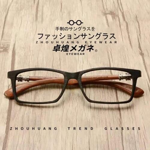 AZB 18g Real Wood Optical Glasses Frame Men Myopia Prescription Eyeglasses Male Nearsight Eyewear Spectacle Frames Vintage