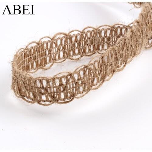 5Yards 18mm Burlap Hemp Lace Ribbon DIY Handmade Material Wholesale