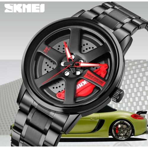 SKMEI Wheels Rolling Creative Fashion Mens Watch Che Youhui League Fans Butterfly Double Snap Watch 1787