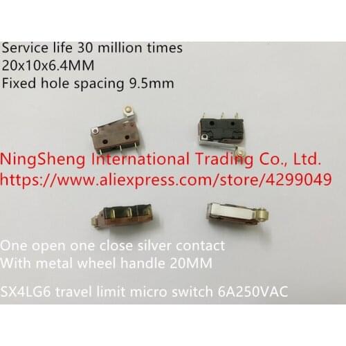 Original new 100% SX4LG6 silver contact travel limit with roller handle micro switch 3pin 6A250VAC