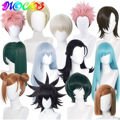 DIOCOS Anime Jujutsu Kaisen Cosplay Wig Yuji Itadori Maki Zenin Gojo Satoru Toge Inumaki Cosplay Costume Wig with Wig Cap