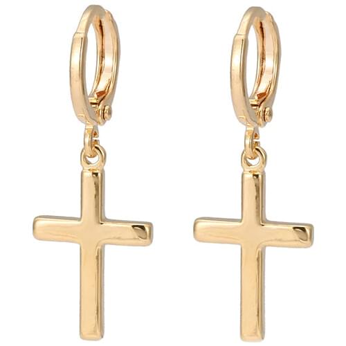 Simple Cross Dangle Earrings For Men Women Pierced Ear Clip 2020 New Trend Lady Fashion Jewelry