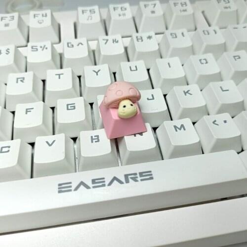 Q1JF PBT Pink Pretty Pastel Keycap Mechanical Keyboard Keycap OEM Profile R4 Height