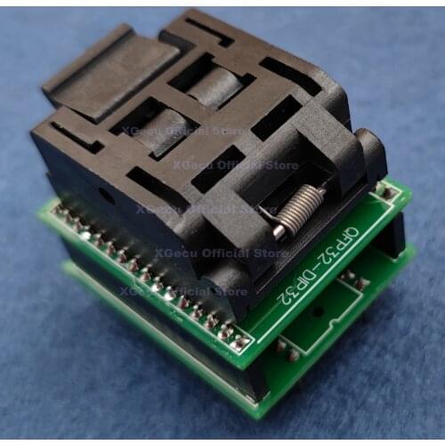 QFP32 TO DIP32 IC test socket programmer adapter/converter for TL866II PLUS programmer T56 programmer