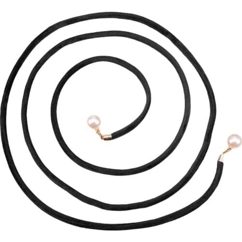 Fashion Luxury Women Belt Thin PU Leather Simulated Pearl Elastic Waist Belts Dress Skirt Decoration Womens Waistband Gifts