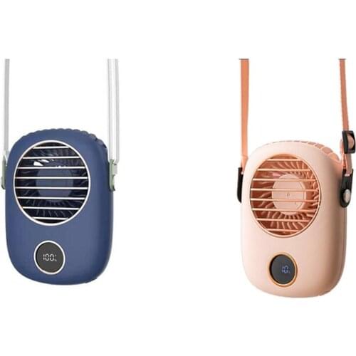 Neck Fan Portable Mini USB Radiator Rechargeable Outdoor Travel Handheld Silent Pc Cooling Fan Led Display