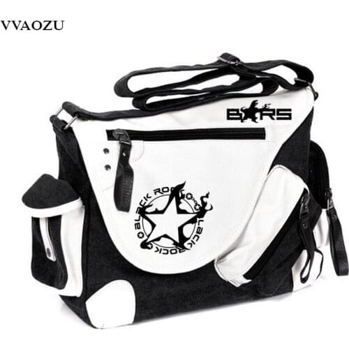 New Cartoon Unisex BLACK ROCK SHOOTER School Bag BRS Star Printing Cosplay Messenger Cross Body Bags Bookbag