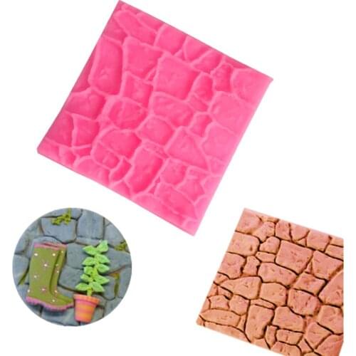 Tree Bark Texture Silicone Mold Brick Wall Fondant Chocolate Mould Cake Decorating Tools Pudding Cookie Soap Mold Baking Tool