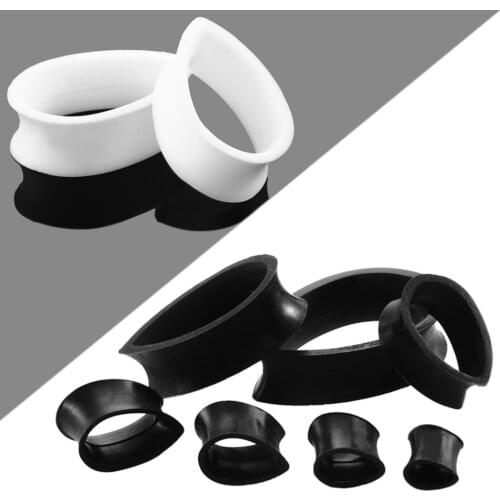 2PCS Silicone Ear Plugs Tunnels Tear Drop Earings Earlets Expander Ear Gauges Lobe Piercing Sexy Body Jewelry For Women