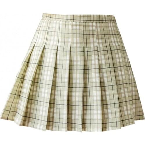 Pleated Skirt Short Folding Design Women Sexy Stitching Student Pleated Skirts for Dating