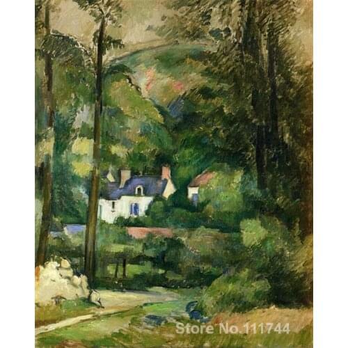 Modern landscape High quality painting of Paul Cezanne Houses in the Greenery Hand painted