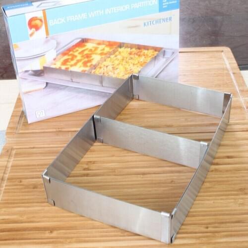 Stainless steel telescopic baking tools rectangle adjustable metal mousse square cake mold