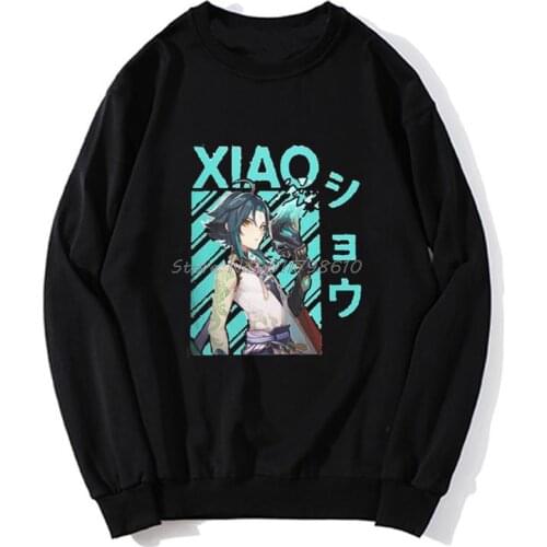 Genshin Impact Xiao Hoodie Men Spring Autumn Sweater Streetwear Harajuku