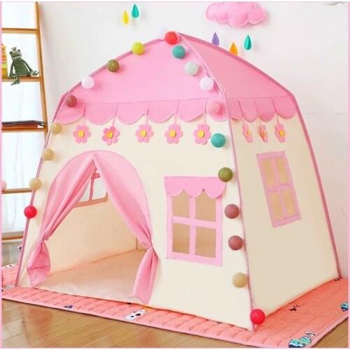 Children Indoor Princess Teepee Bed Girl Boy Baby Tipi Child Doll Home Folding House Play Wigwam for Children Gift Kids Toy Tent