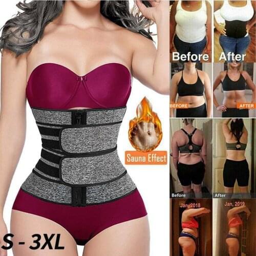 Neoprene Sauna Waist Trainer Corset Sweat Belt for Women Weight Loss Compression Trimmer Workout Fitness Sweat Fat Burning belt