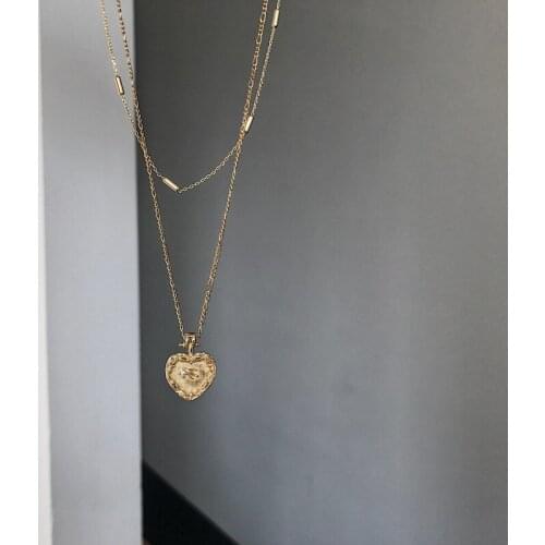 Morivovog 925 Sterling Silver Bird Double Layers Heart Necklace for Women Elegant Chic Pendant Necklace Stylish Jewelry Design