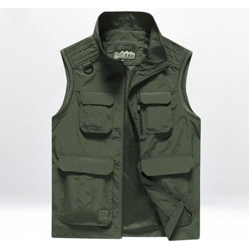 Fishing Hiking Hunting Mesh Vests Photography Advertising Sleeveless Jacket Chalecos Para Hombre Summer Spring Outdoor Waistcoat
