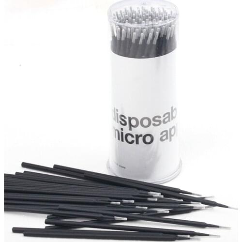 100pcs/Bottle Lint Free Disposable Makeup Brush Micro brushes Eyelash Extension Disposable Individual Applicators Mascara Brush