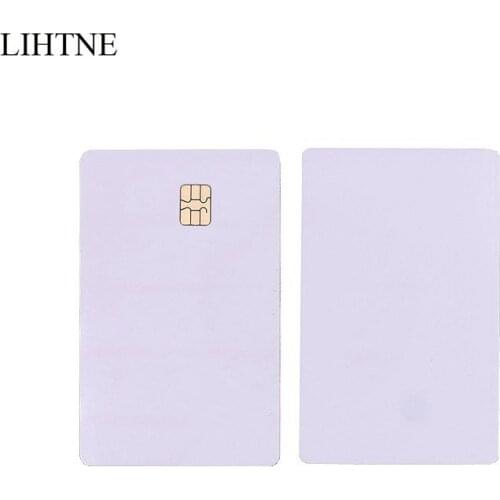 100PCS Ink jet printable Blank PVC Smart Cards SLE 4442 Contact IC Cards ISO7816