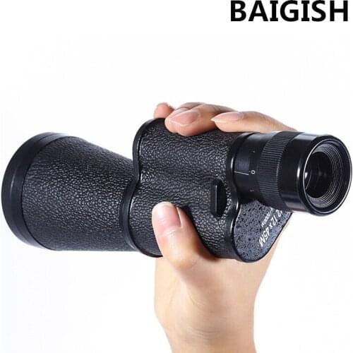 12x45 Zoom Russian Powerful Monocular Baigish Telescope High Power Military Spyglass Definition Tourism Scope For Hunting