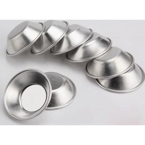 25Pcs Aluminum Alloy Egg Tart Molds Round Shape Cupcake Mini Pie Baking Molds Reusable Muffin Baking Cups Cake Cookie Bakeware