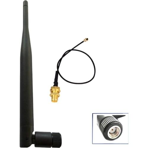 5dBi WiFi 2.4g Male Pigtail Cable 2.4GHz antenna Aerial RP-SMA Male Wireless Router +21cm PCI U.FL IPX to RP SMA