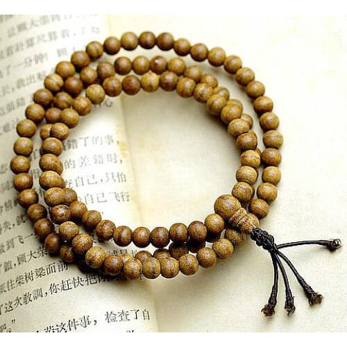 6mm Tibetan Buddhism 108 Eaglewood beads prayer Beads Mala Necklace