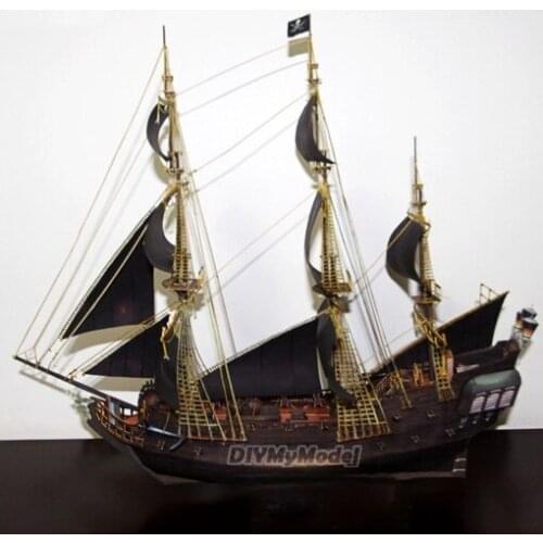 DIYMyModeI Paper model ship Pirates of the Caribbean Black Pearl ancient Sailing sailboat warships 3d puzzles toy