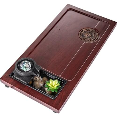 Water Storage Tea Tray Drainage Dry Bubble Vintage Luxury Chinese Wooden Tea Tray Kung Fu Tea Set Bandeja Madera Teaware 50