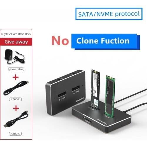 Blueendless M.2 SSD docking station hard disk case Type C NGFF/NVME enclosure Hard Drive Enclosure SSD docking station case