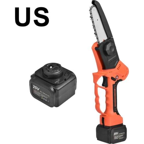 5 Inch Electric Chain Saw With 2 Battery Rechargeable Woodworking Pruning Garden One-handed Garden Logging Power Cutter Tool