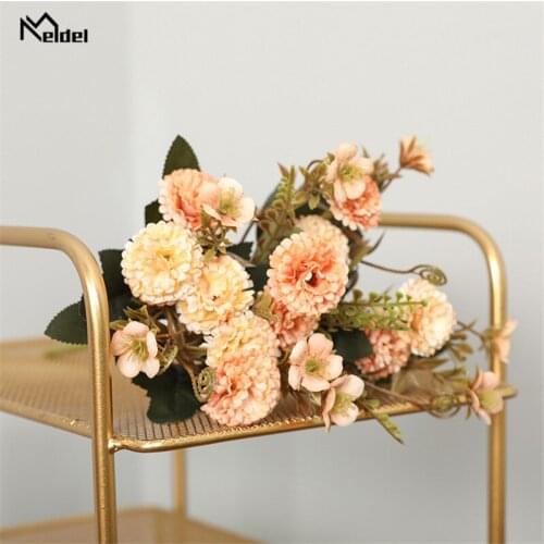 11 Heads Artificial Silk Carnation Flowers Small Bouquet Fake Flores Wedding Home Party DIY Decor Mothers Day Gift Faux Flowers