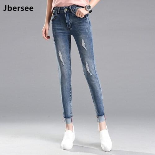Женские рваные джинсы Jbersee China At AliExpress
