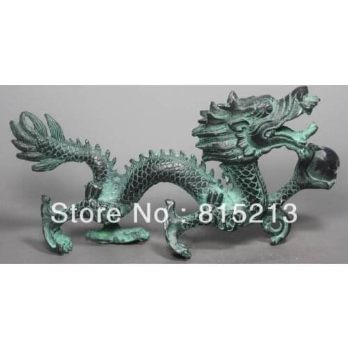 Wang 000234 Chinese Bronze Handwork Dragon Statue