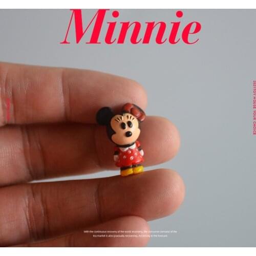 Disney 24piece 1.5cm classical minnie mouse figure toys cute mickey mouse microlandschaft figures