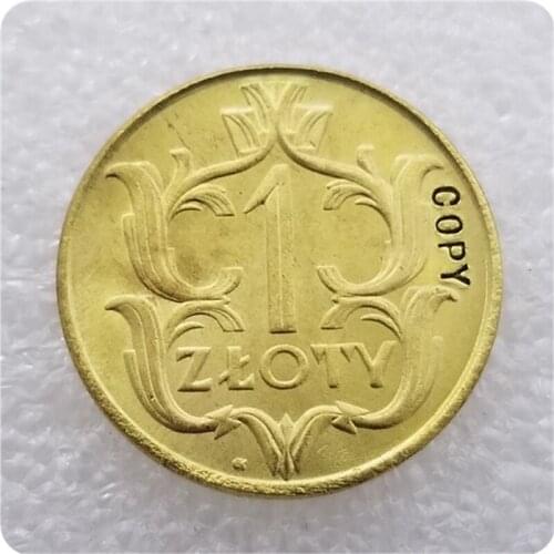 1929 Poland 1 Zloty brass Copy coin