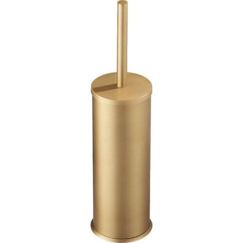 Toilet Brush Holders Set Aluminum Bathroom Clearing Tool Lavatory Floor TypeToilet Brush Holder Bath Hardware Brushed Gold/Black