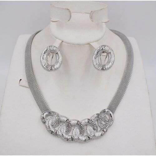 NEW High Quality Ltaly 750 color Jewelry Set For Women african beads jewlery fashion necklace set earring jewelry