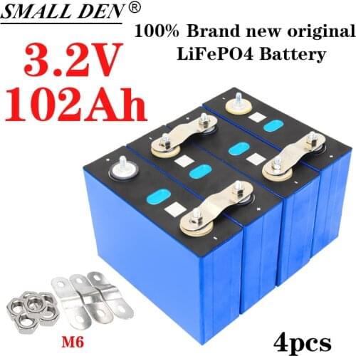 4PCS 3.2V 100Ah LiFePO4 rechargeable battery DIY 12V 24V 36V 48V battery pack motorcycle electric vehicle solar inverter battery