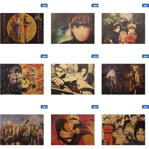 New Vintage Poster Classic Anime Naruto Canvas Painting Mural Living Room Bedroom Modern Home Wall Decorative Kids Gifts