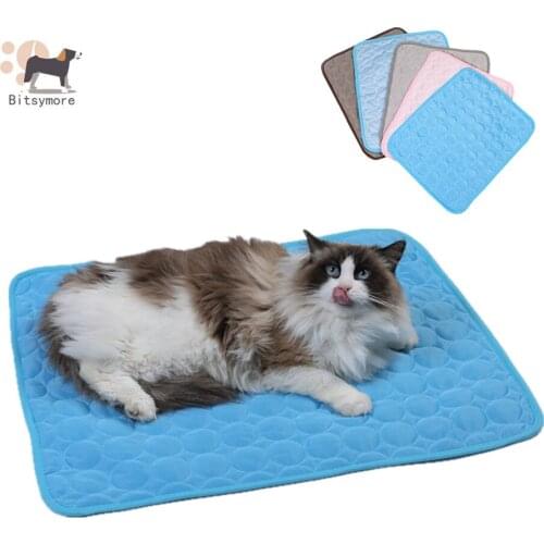 Dog Mat Cooling Summer Pad Mat For Dogs Cat Blanket Sofa Breathable Pet Dog Bed Summer Washable For Small Medium Large Dogs Car