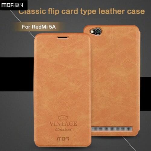 Redmi 5a original mofi vintage pu leather Case for xiaomi redmi 5a 5.0 inch Quality hard Back Cover case
