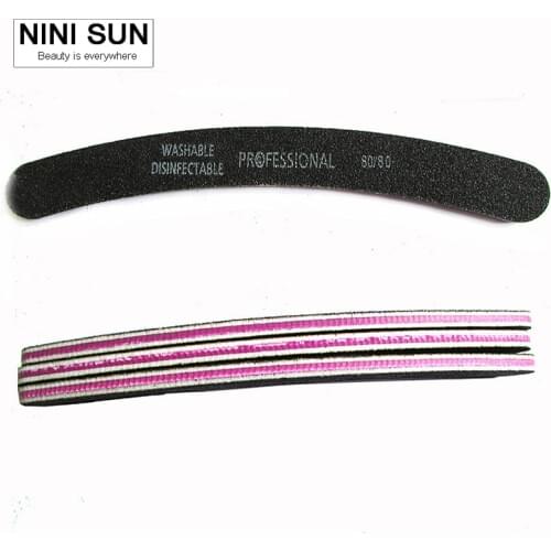 5Pcs/lot Professinal Nail File Plastic Glitter Manicure Tools Nailfile Polishing Buffing Plastic Sandpaper Sanding Nail Files