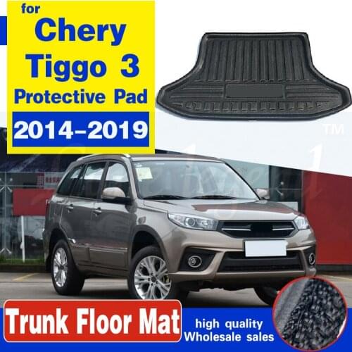 Rear Trunk Liner Cargo Floor Tray Carpet Guard Protector Car Trunk mat Waterproof Accessories For Chery Tiggo 3 2014-2019