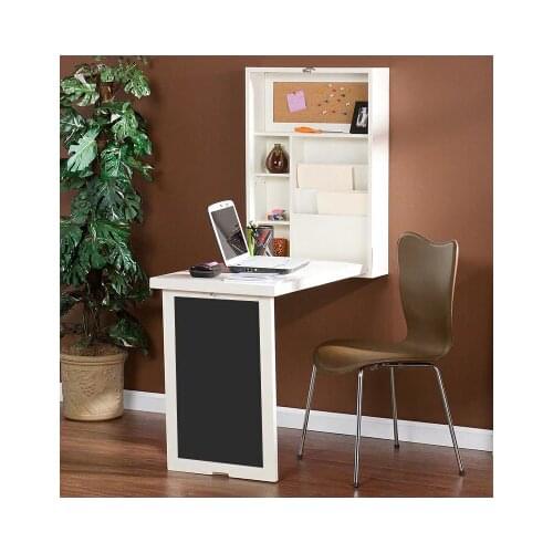 Variable folding multi-function wall-mounted bookcase, desk bar, small family computer desk desk on the wall