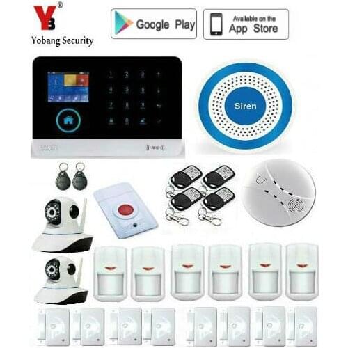 Yobang Security wireless WiFi GSM Alarm System Sensor kit English Spansih Russian Smart Home WIFI GSM Burglar