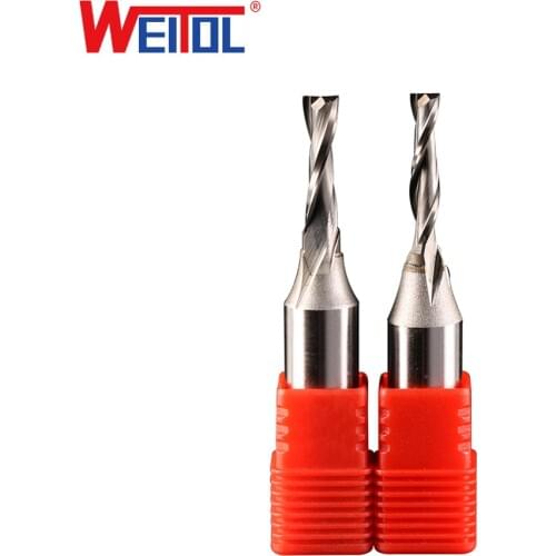 WeiTol 1pcs TCT Spiral Router Bit Woodworking Milling Cutter Router Bit Cutter Bit Milling Tools End Mill